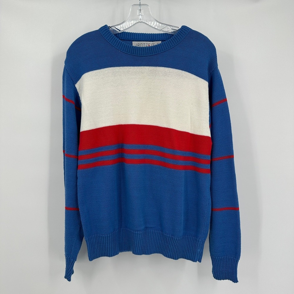 Vintage Jantzen Mens‎ Preppy Colorblock Sweater Size M Americana Heritage Yacht